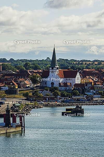 Denmark - Bornholm, Nicolai Church in Rønne at the harbour [IBR125492342]