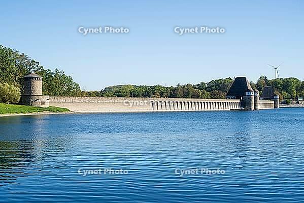 Dam, Möhnetalsperre, Möhnesee, Arnsberger Wald nature park Park, Sauerland, Westphalia, North Rhine-Westphalia, Germany [IBR125501609]