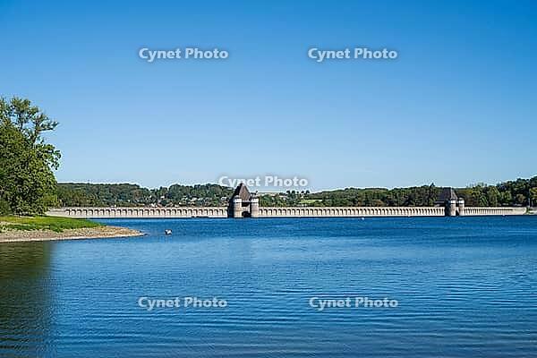 Dam, Möhnetalsperre, Möhnesee, Arnsberger Wald nature park Park, Sauerland, Westphalia, North Rhine-Westphalia, Germany [IBR125501619]
