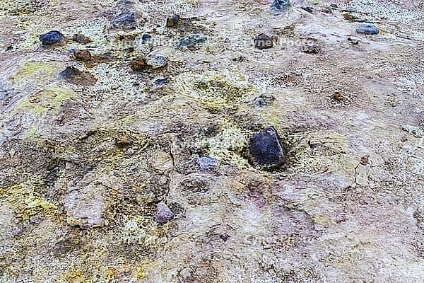 Steaming hot springs on the volcanic sulphur fields of Iceland [IBR125501625]