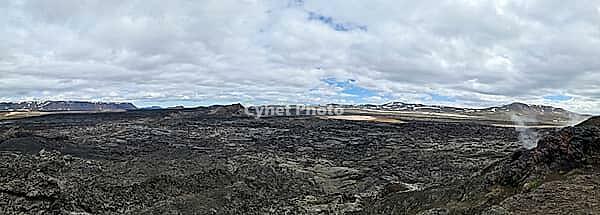View of the lava fields of a past volcanic eruption in Iceland [IBR125501638]