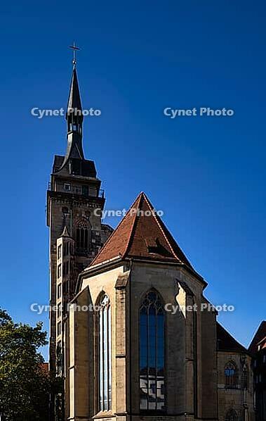 South Tower, collegiate church, Schillerplatz, Stuttgart, Baden-Württemberg, Germany [IBR125521085]