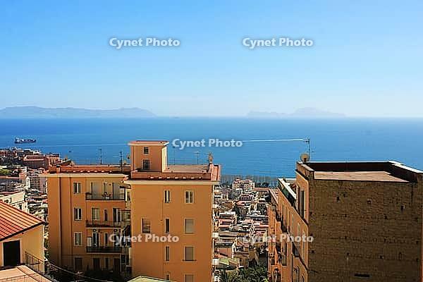 Panoramic view of the city of naples, Italy [IBR125521086]