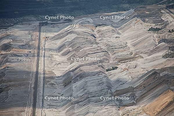 Lignite mining in open-air runs in Hambach forest, Germany [IBR125527054]