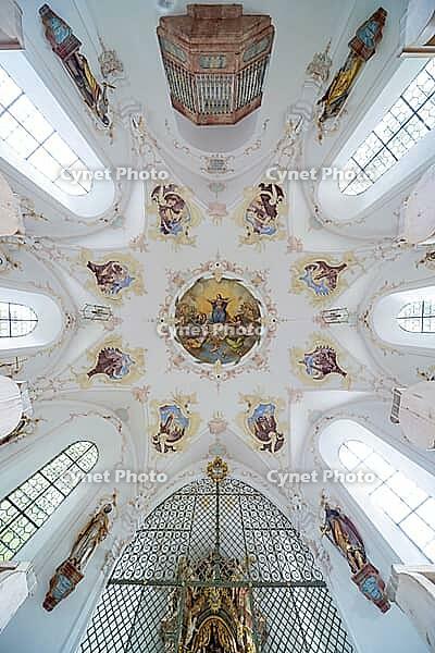 Ceiling painting by Claudius Schraudolph, Chapel Maria Loretto (Loretto Chapels), Oberstdorf, Oberallgäu, Allgäu, Bavaria, Germany [IBR125527064]