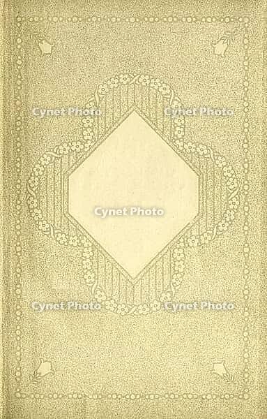 Vintage Book Cover With A Floral Frame Antique book page with a floral pattern [IBR125536441]