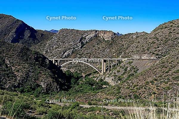 Bridge over a canyon along the US60, Gila-Pinal Scenic Road [IBR125557563]