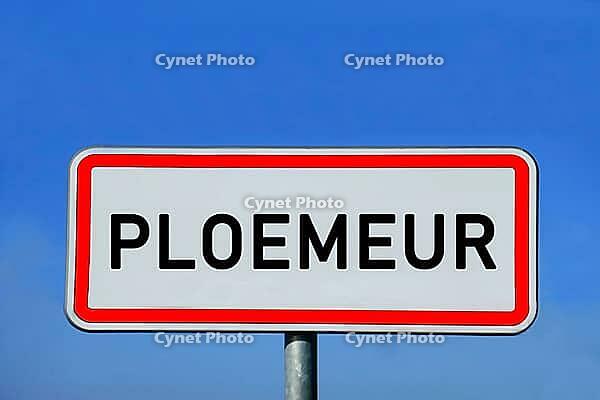 Place name sign Ploemeur [IBR125557606]