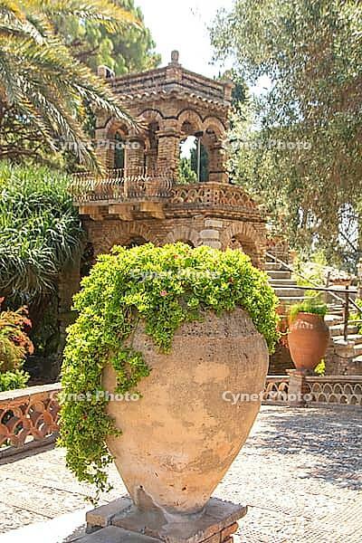Taormina public gardens created by Lady Florence Trevelyan, Sicily, Italy [IBR125566056]