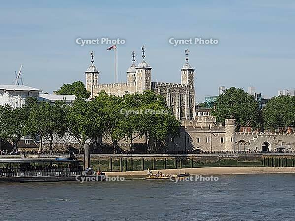 The Tower of London seen from River Thames in London, UK [IBR125654760]