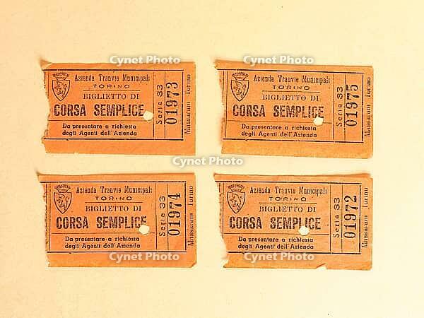 TURIN, ITALY - CIRCA JUNE 2020: Vintage Turin public transport ticket [IBR125654766]