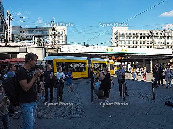 BERLIN, GERMANY - CIRCA JUNE 2019: People in Alexanderplatz square [IBR125654795]