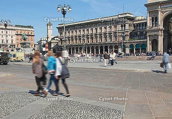 The Piazza Duomo square in Milan, Italy [IBR125654803]