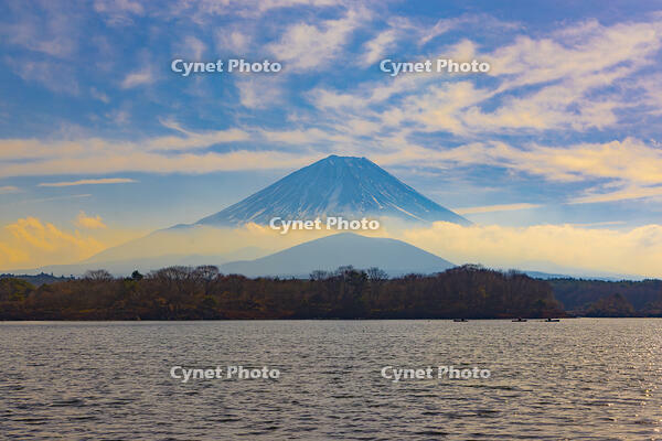 精進湖から富士山 [YKA110023458]