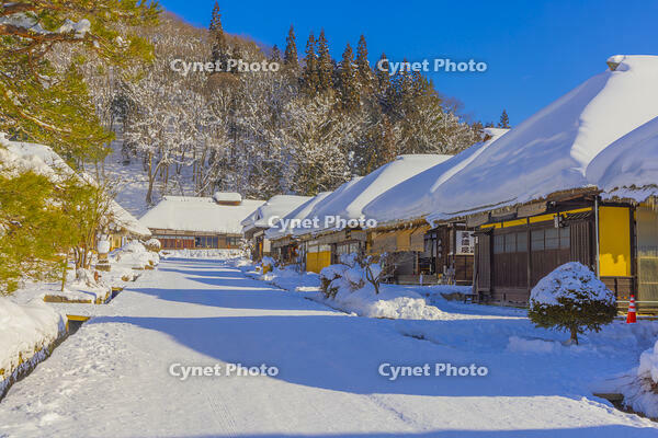 雪の大内宿 [YKA110023508]