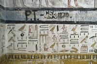 Egypt, Thebes, Luxor, Valley of the Kings, Tomb of Seti I, graffiti on mural painting from nineteenth dynasty [UIG110170918]