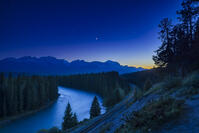 Venus and Mars over the Bow River [UIG110170929]