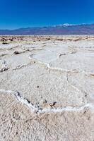 Salt polygons in Badwater Basin in the Mojave Desert in Death Valley National Park, California. [UIG110170932]