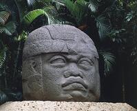 Olmec civilization, Colossal stone head of a warrior, 1100-475 b.c. [UIG110170936]