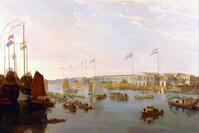 China: 'The European Factories, Canton', 1806. William Daniell (1769-1837). [UIG110170947]