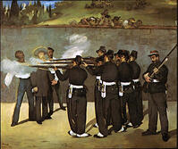 The Execution of Emperor Maximilian of Mexico, Oil on canvas (1868) by Eduard Manet (1832-1883) French painter. Emperor Maximilian I of Mexico: Maximilian (1832-1967) was born Archduke Ferdinand Maximilian Joseph of Austria and was proclaimed Emperor of M [UIG110170999]