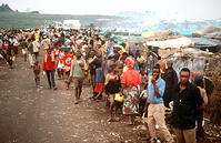 1994 - A close up view of the refugee camp near Goma, Zaire  [UIG110171029]