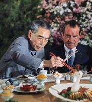 President Richard Nixon and Chinese Premier Zhou En Lai. [UIG110171044]