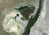 Faiyum Oasis, Egypt, Natural Colour Satellite Image [UIG110171055]