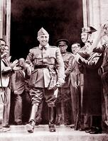 Francisco Franco 1892-1975 with General Emilo Mola in Burgos 1937 [UIG110171072]