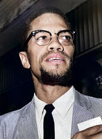 Malcolm X (1925-1965), American Muslim minister and human rights activist, head and shoulders portrait, Queens County Courthouse, Queens, New York City, New York, USA, Herman Hiller, New York World-Telegram and the Sun Newspaper Photograph Collection, 196 [UIG110171096]