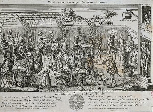 Entertainment in Parisian tavern, drawing [UIG110170957]