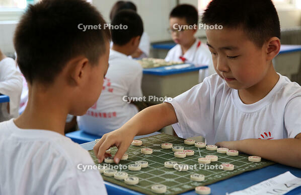 Handan, Hebei: Over 300 young chess players compete for the title of "Chess King" [IMC111460091]