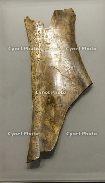 The Nanjing Museum is exhibiting oracle bone inscriptions (materials). [IMC111460125]