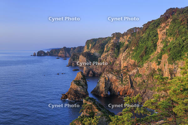 朝日に照らされた北山崎 [NHI110041646]