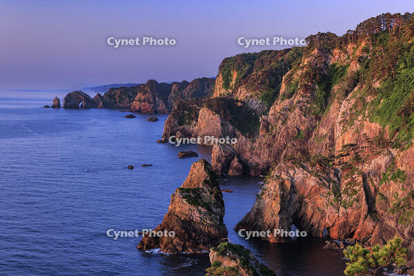 朝日に照らされた北山崎 [NHI110041647]