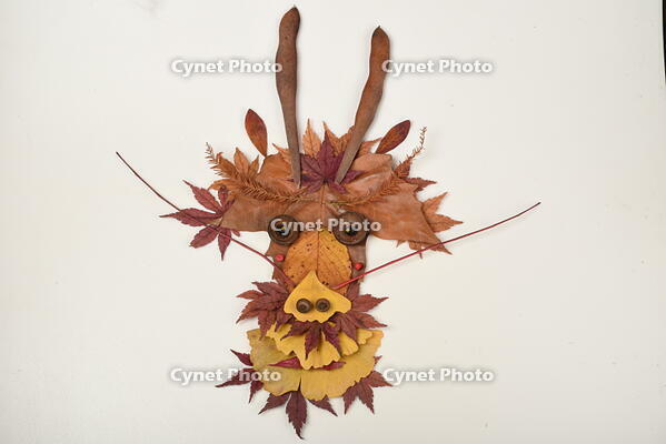 落ち葉遊び　リュウ(辰) [XJU110005151]